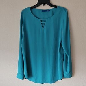 Apt. 9 Teal Blouse Large